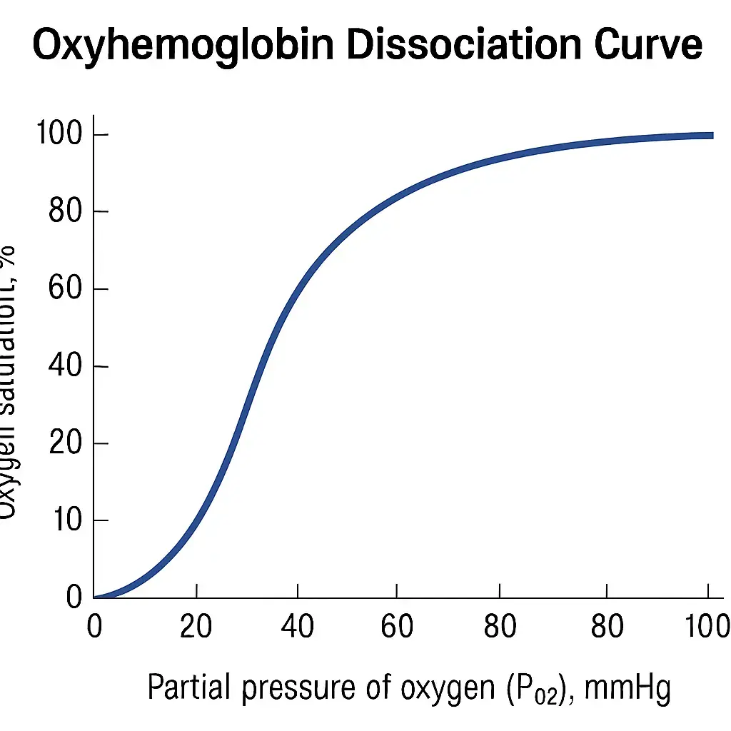 Oxyhemoglobin Dissociation Curve: Relationship between PO2 and SpO2