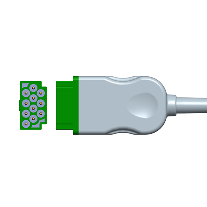 Compatible 3/5-lead with Respiratory Rate ECG Trunk Cable AHA (comparable to GE Healthcare 2017003-001) (comparable to GE Healthcare 2017003-001) – image 2 of 2
