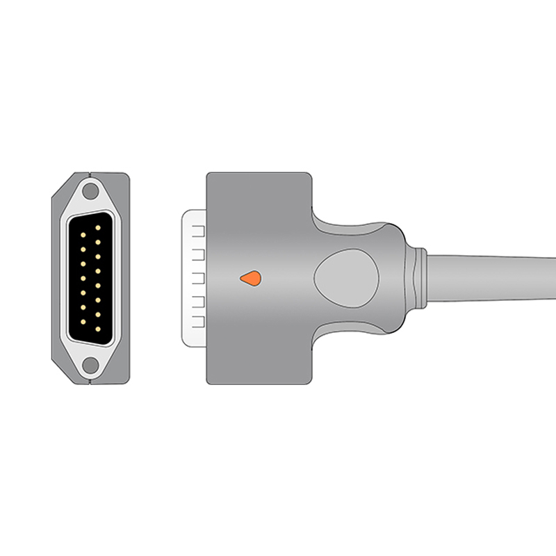 Compatible 10-lead Diagnostic(EKG) One-Piece ECG Cable with 4mm Banana end (comparable to GE Healthcare 2104727-001) AHA (comparable to GE Healthcare 2104727-001) – image 2 of 2