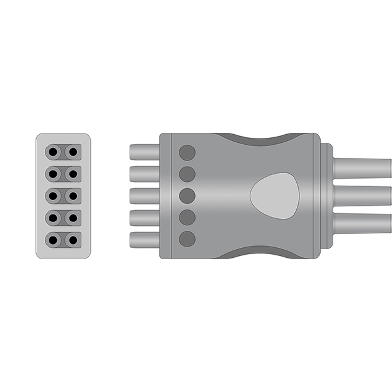 Compatible 3-lead ECG Leadwire with Snap end Molded 0.9m AHA (comparable to GE Healthcare 411203-001) (comparable to GE Healthcare 411203-001) – image 2 of 2