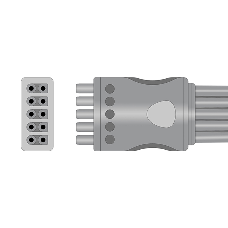 Compatible 5-lead ECG Leadwire with Snap end Molded 0.9m AHA (comparable to GE Healthcare 411202-001) (comparable to GE Healthcare 411202-001) – image 2 of 2