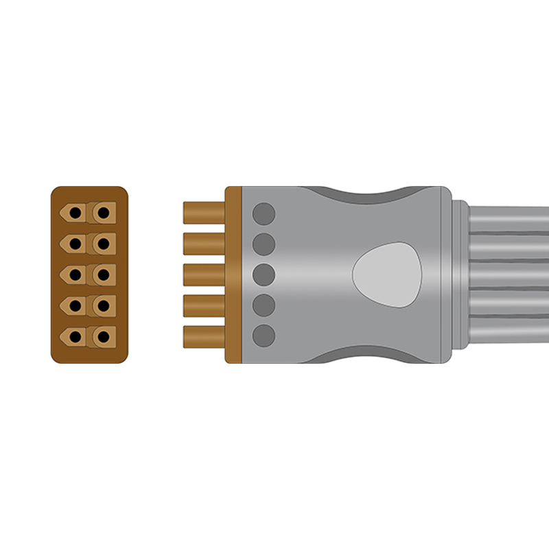 Compatible 5-lead ECG Leadwire with Snap end Molded 0.9m AHA (comparable to GE Healthcare 416468-001) (comparable to GE Healthcare 416468-001) – image 2 of 2