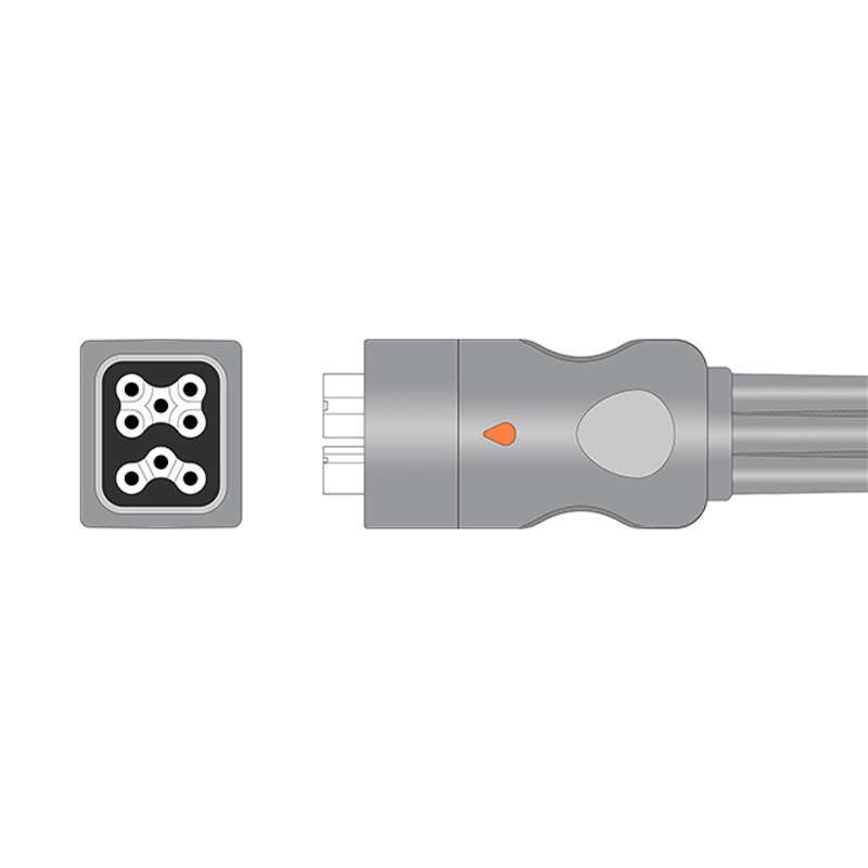 Compatible 6-lead Telemetry ECG Leadwire with Grabber/Pinch end Molded 0.9m AHA (comparable to GE Healthcare 394111-503) (comparable to GE Healthcare 394111-503) – image 2 of 2