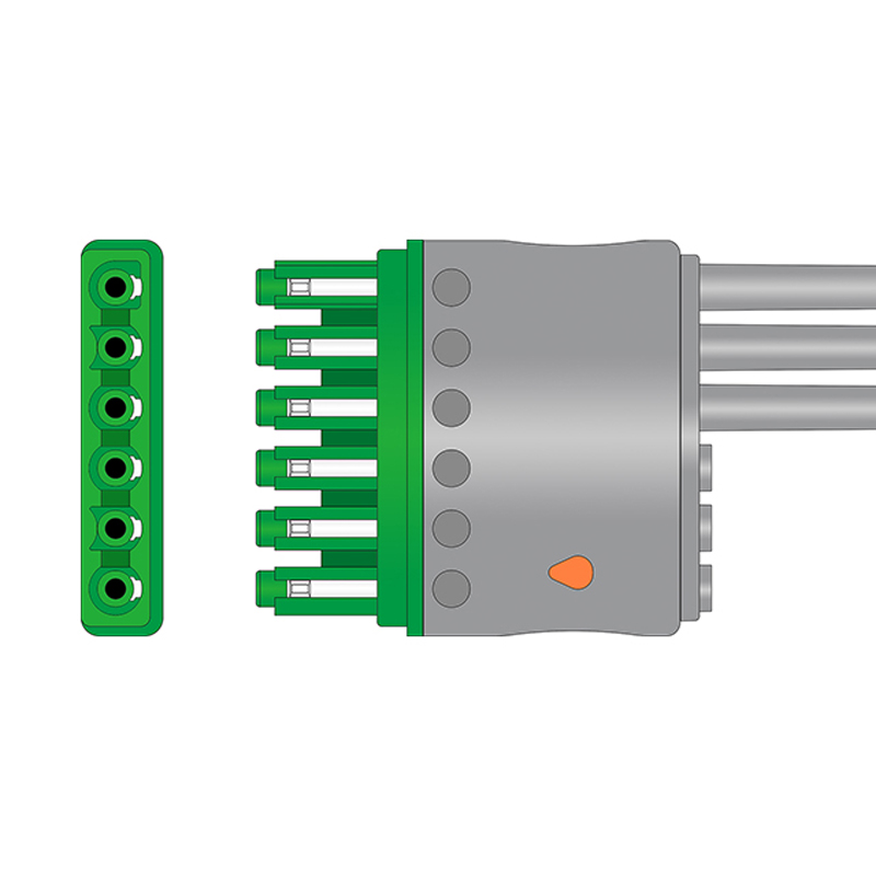 Compatible 3-lead ECG Leadwire with Snap end Molded 0.9m AHA (comparable to Draeger MS14556) (comparable to Draeger MS14556) – image 2 of 2