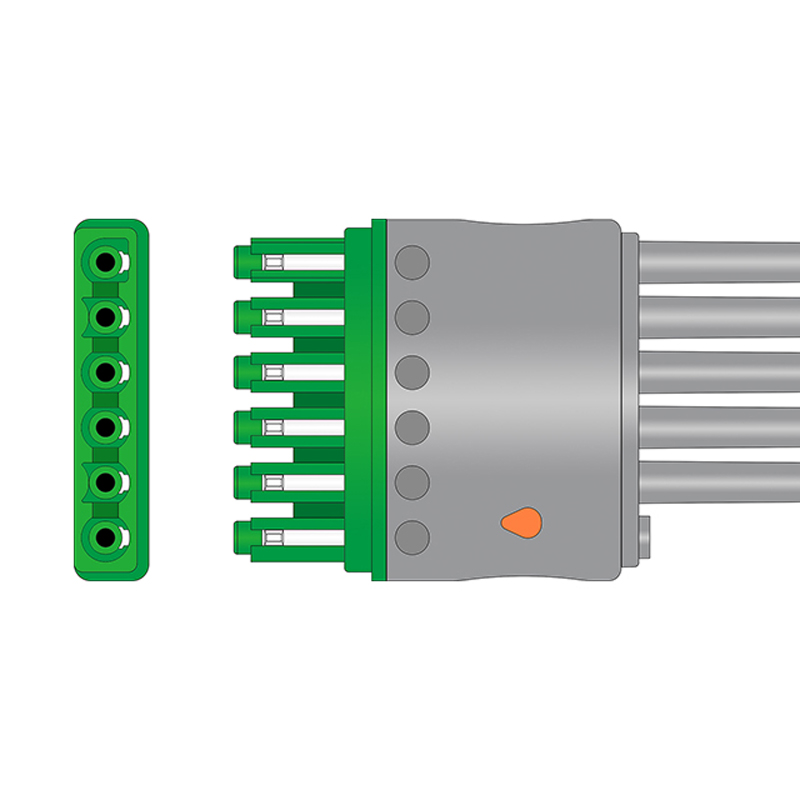 Compatible 5-lead ECG Leadwire with Snap end Molded 0.9m AHA (comparable to Draeger MS14560) (comparable to Draeger MS14560) – image 2 of 2