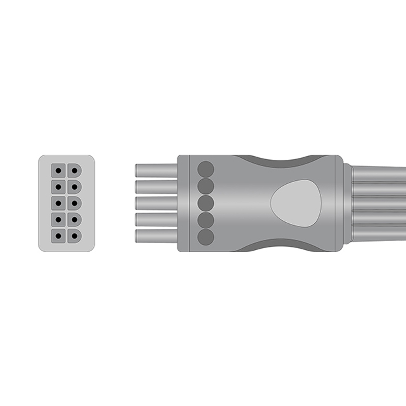 Compatible 5-lead ECG Leadwire with Snap end Molded 0.9m AHA (comparable to Datascope 0012-00-1503-03) (comparable to Datascope 0012-00-1503-03) – image 2 of 2