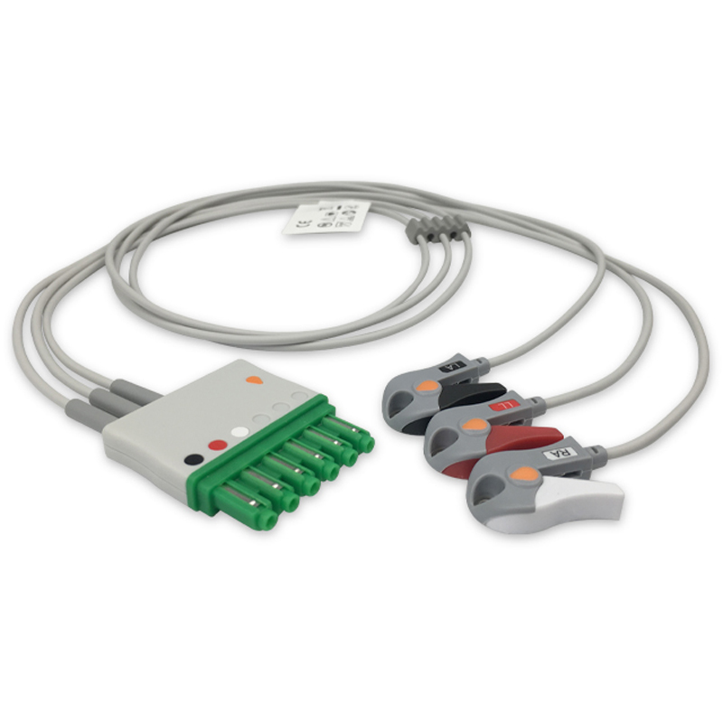 Compatible 3-lead ECG Leadwire with Grabber/Pinch end Molded 0.9m AHA (comparable to Draeger MP03402) (comparable to Draeger MP03402) – image 1 of 2