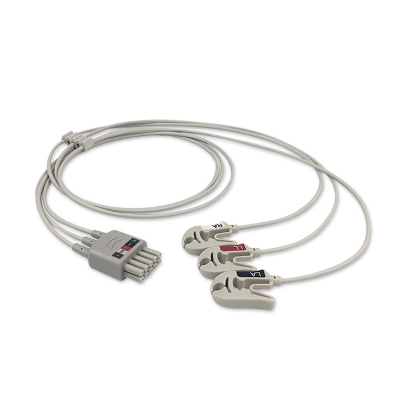 Compatible 3-lead ECG Leadwire with Grabber/Pinch end Molded 0.9m AHA (comparable to Datascope 0012-00-1514-06) (comparable to Datascope 0012-00-1514-06) – image 1 of 2