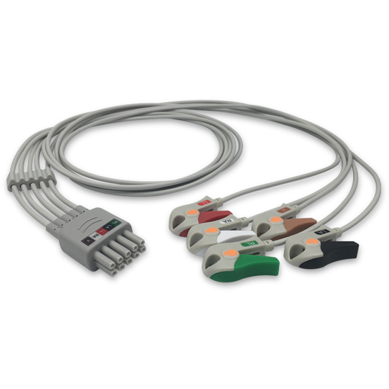 Compatible 5-lead ECG Leadwire with Grabber/Pinch end Molded 0.9m AHA (comparable to Datascope 0012-00-1514-03) (comparable to Datascope 0012-00-1514-03) – image 1 of 2