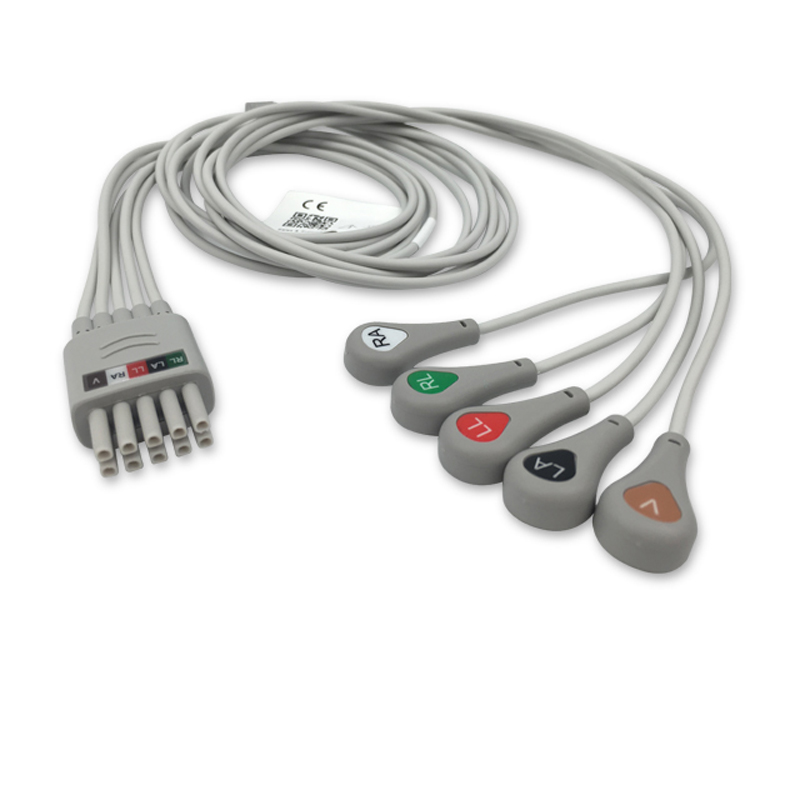 Compatible 5-lead ECG Leadwire with Snap end Molded 0.9m AHA (comparable to Datascope 0012-00-1503-03) (comparable to Datascope 0012-00-1503-03) – image 1 of 2