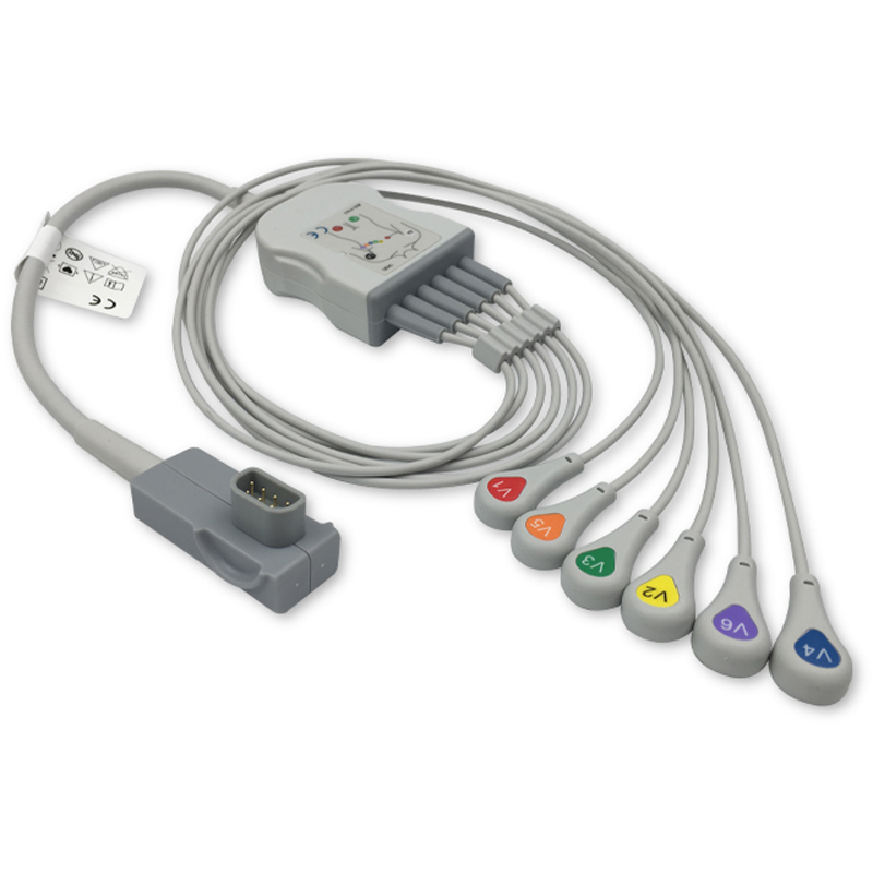 Compatible 6-lead ECG Leadwire with Snap end Molded 0.9m AHA (comparable to Physio-Control 11111-000022) (comparable to Physio-Control 11111-000022) – image 1 of 2