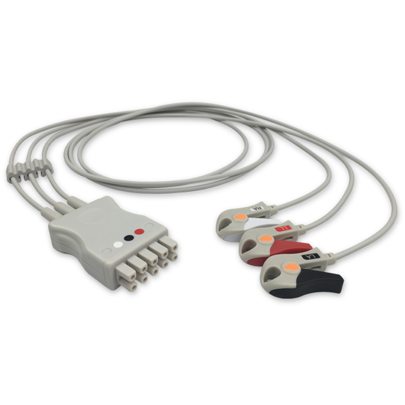 Compatible 3-lead ECG Leadwire with Grabber/Pinch end Molded 0.9m AHA (comparable to GE Healthcare 412682-001) (comparable to GE Healthcare 412682-001) – image 1 of 2