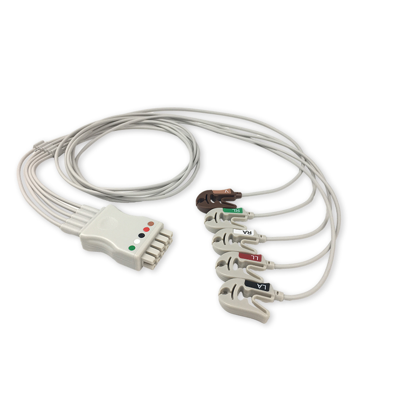 Compatible 5-lead ECG Leadwire with Grabber/Pinch end Molded 0.9m AHA (comparable to GE Healthcare 412681-001) (comparable to GE Healthcare 412681-001) – image 1 of 2