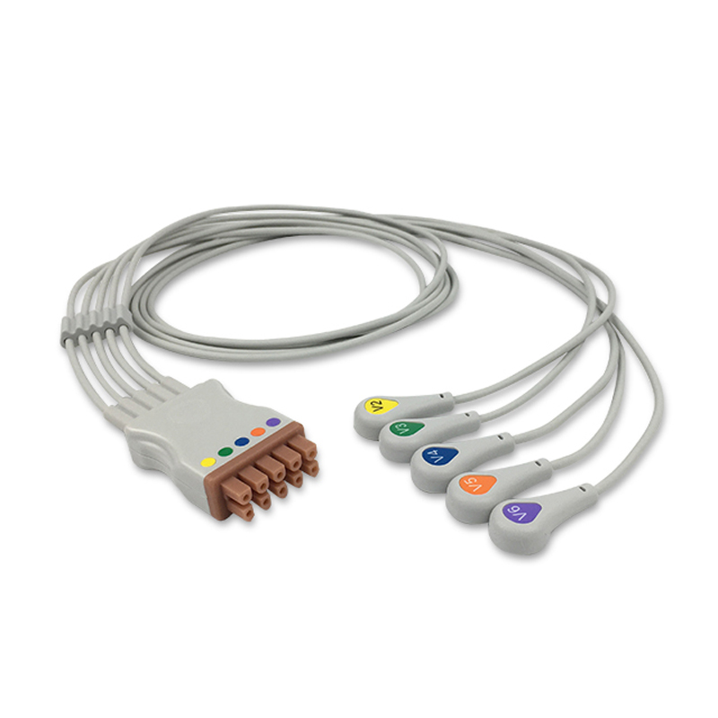 Compatible 5-lead ECG Leadwire with Snap end Molded 0.9m AHA (comparable to GE Healthcare 416468-001) (comparable to GE Healthcare 416468-001) – image 1 of 2
