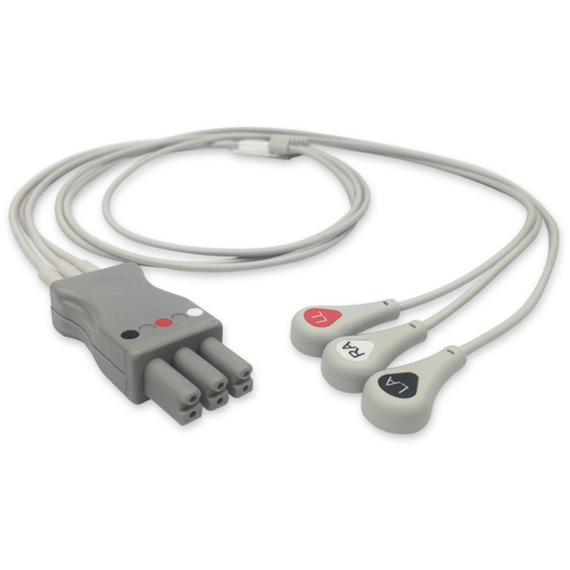 Compatible 3-lead ECG Leadwire with Snap end Molded 0.9m AHA (comparable to Mindray 0010-30-42900) (comparable to Mindray 0010-30-42900) – image 1 of 2
