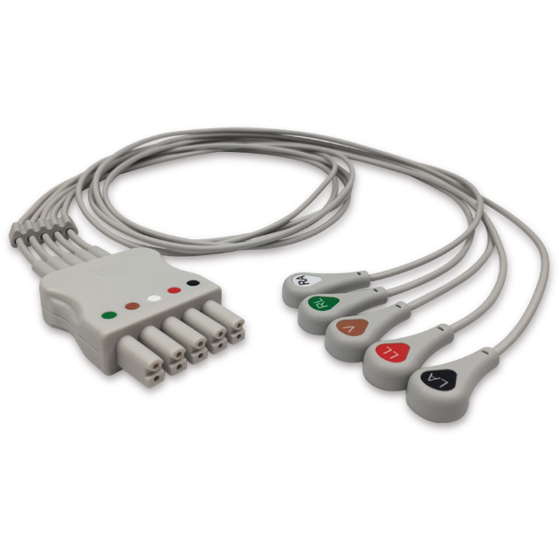 Compatible 5-lead ECG Leadwire with Snap end Molded 0.9m AHA (comparable to Siemens MS16229) (comparable to Siemens MS16229) – image 1 of 2