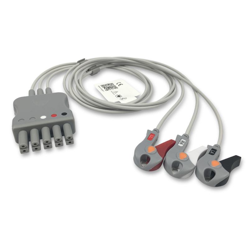 Compatible 3/5-lead ECG Leadwire with Grabber/Pinch end Molded 0.9m AHA (comparable to Siemens MP03412) (comparable to Siemens MP03412) – image 1 of 2