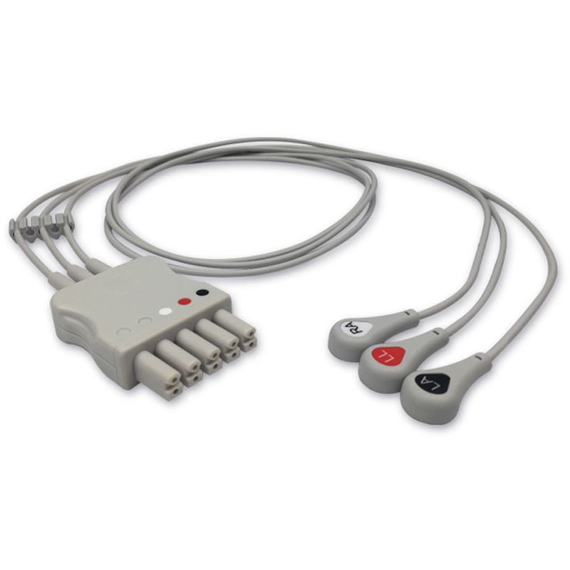 Compatible 3/5-lead ECG Leadwire with Snap end Molded 0.9m AHA (comparable to Draeger MS16233) (comparable to Draeger MS16233) – image 1 of 2