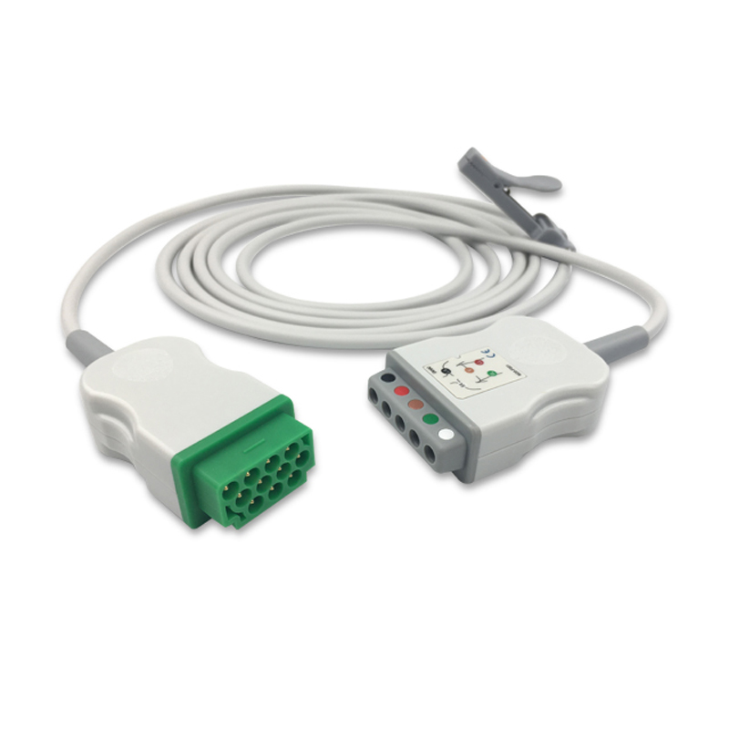 Compatible 5-lead with Respiratory Rate ECG Trunk Cable AHA (comparable to GE Healthcare CB-715006) (comparable to GE Healthcare CB-715006) – image 1 of 2