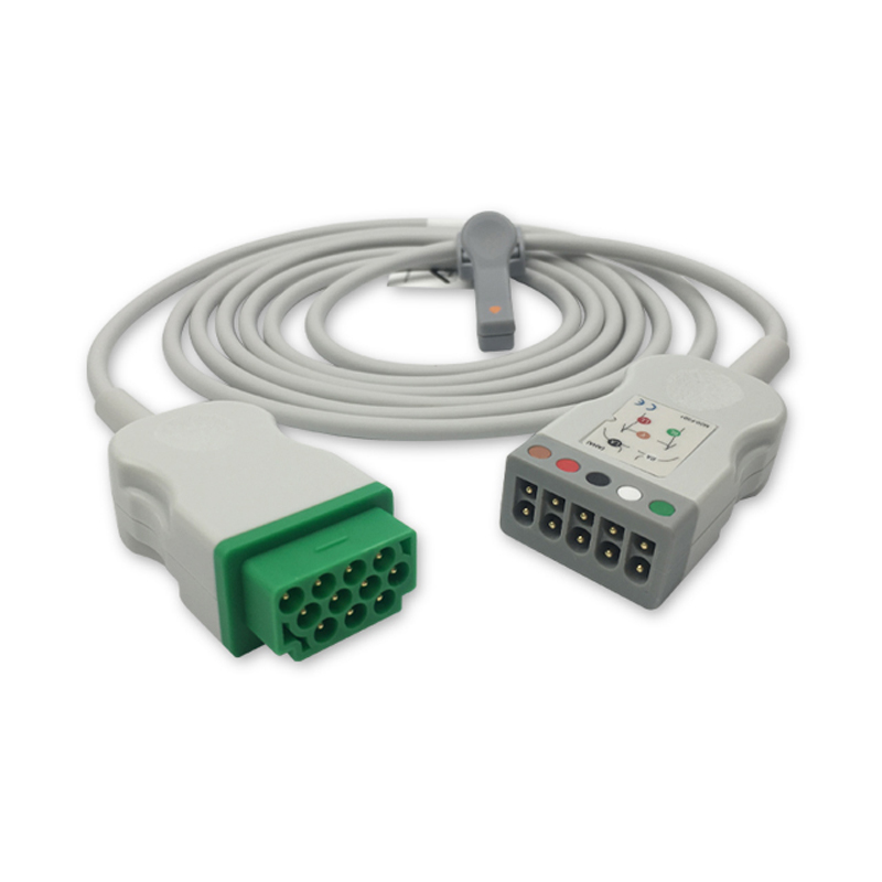 Compatible 3/5-lead with Respiratory Rate ECG Trunk Cable AHA (comparable to GE Healthcare 2017003-001) (comparable to GE Healthcare 2017003-001) – image 1 of 2