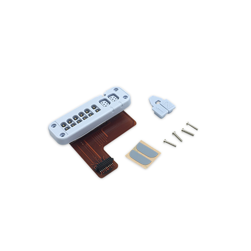 Compatible ECG Lead Wire Block & Flex Cable (Blue) Kit (alternative to GE Healthcare 13096, used for ApexPro CH/T14) (comparable to GE Healthcare 13096)