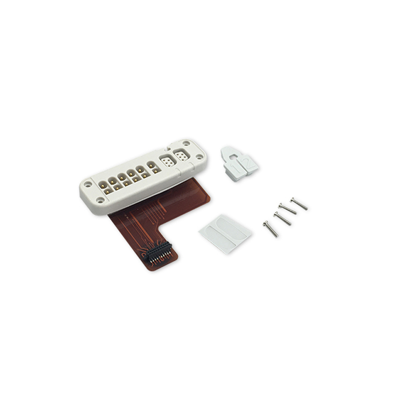 Compatible ECG Lead Wire Block & Flex Cable (White) Kit (alternative to GE Healthcare 13302, used for ApexPro) (comparable to GE Healthcare 13302)