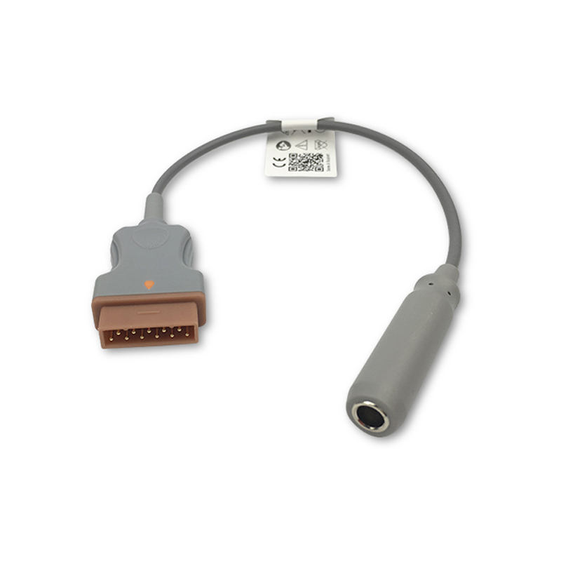 Compatible Temperature Adapter Cable 0.3m (comparable to GE Healthcare 2104178-001, used with: 400 Series Probe) (comparable to GE Healthcare 2104178-001) – image 1 of 2