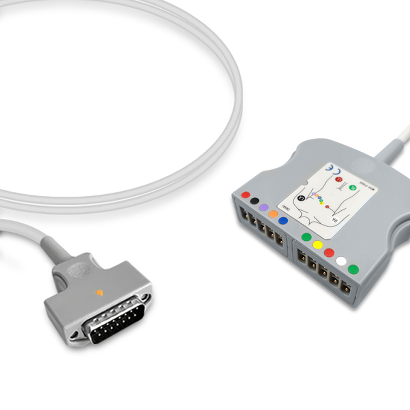 Compatible 10-lead with Defib-Proof (with Resist) Diagnostic(EKG) ECG Trunk Cable AHA (comparable to GE Healthcare 2104723-001) (comparable to GE Healthcare 2104723-001) – image 1 of 2