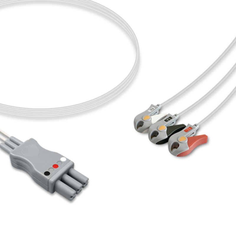 Compatible 3-lead ECG Leadwire with Grabber/Pinch end Molded 0.9m AHA (comparable to Mindray 0010-30-42898) (comparable to Mindray 0010-30-42898) – image 1 of 2