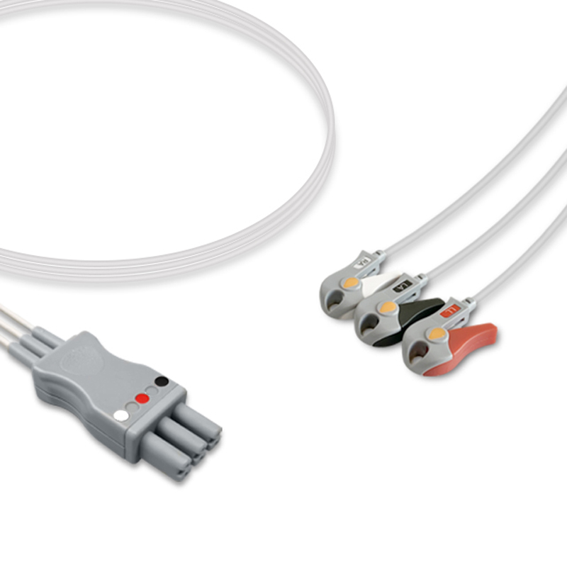 Compatible 3-lead ECG Leadwire with Grabber/Pinch end Molded 0.9m AHA (for use with Siemens) – image 1 of 2