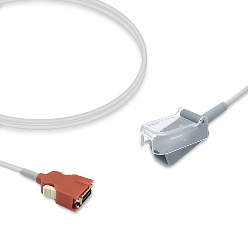 Compatible SpO2 Adapter Cable 3.0m (comparable to Masimo 2056 (RED LNC-10), used with LNCS Sensors) (comparable to Masimo 2056 (RED LNC-10)) – image 1 of 2